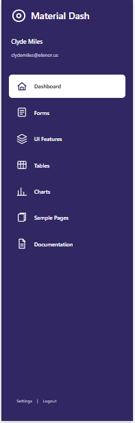 Navigation Menu Component Preview